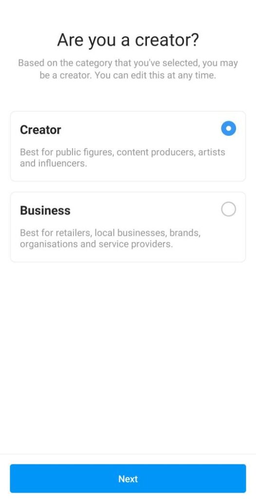 how to create a instagram page