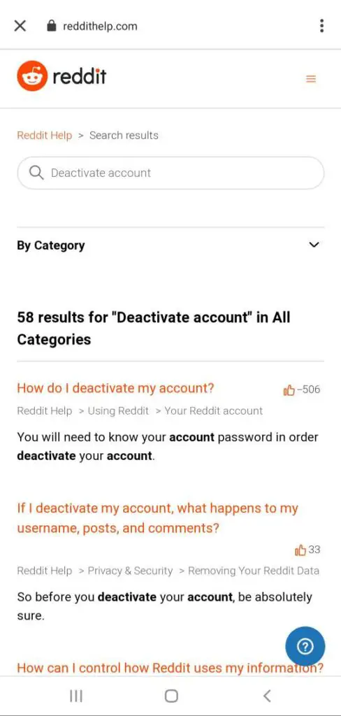 how to delete Reddit account on app
