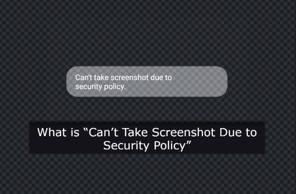 cant take screenshot due to security policy