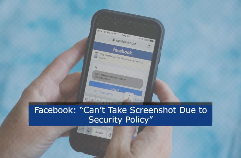 cant take screenshot due to security policy